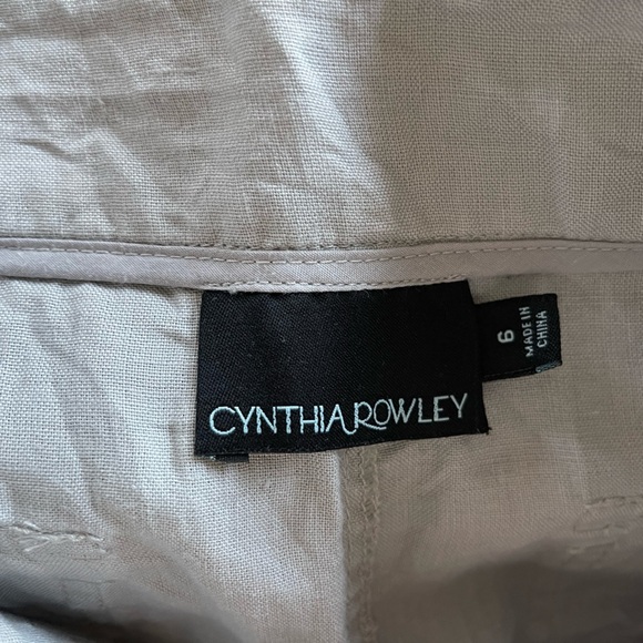 Cynthia Rowley| Gray Linen Skirt, Lagenlook, Neutral, Size 6••• - Picture 3 of 9